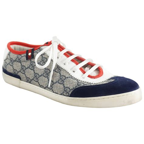 red white and blue gucci shoes|black and white gucci sneakers.